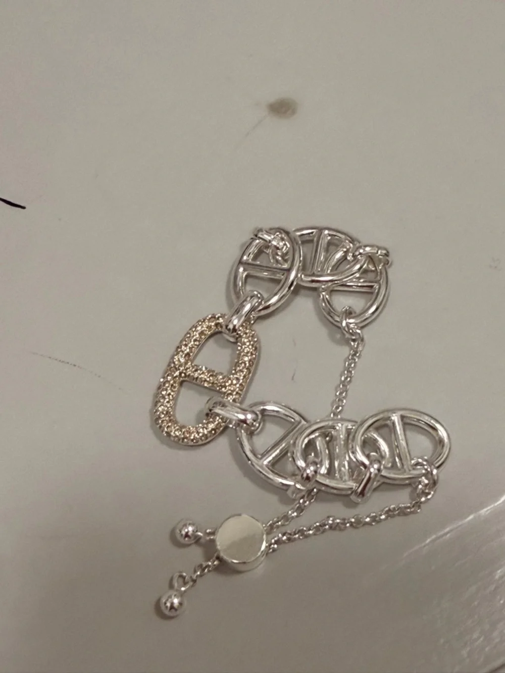 Bomb Party NWOT! Champagne Crystal and Silver Multi-Row Bracelet Set - Picture 6 of 9